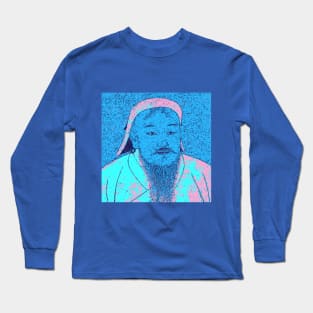 Genghis Khan Portrait 79 Long Sleeve T-Shirt